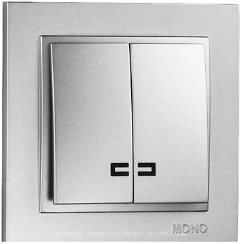 Фото Mono Electric Выключатель Despina 102-212125-103 двухклавишный с подсветкой