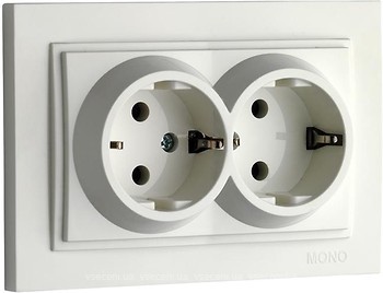 Фото Mono Electric Розетка Despina 102-190004-120 двухместная с заземлением