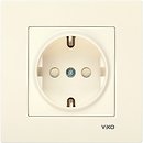Фото Viko Розетка Karre 90960142 одинарная с заземлением и шторками