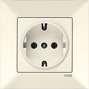 Фото Viko Розетка Meridian 90970208 одинарная с заземлением