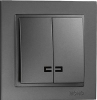 Фото Mono Electric Выключатель Despina 102-202025-103 двухклавишный с подсветкой
