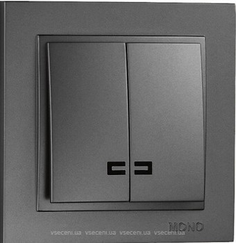 Фото Mono Electric Выключатель Despina 102-202025-103 двухклавишный с подсветкой