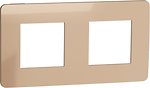 Фото Schneider Рамка Unica New NU280457 двухпостовая