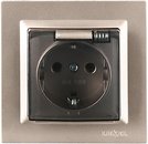 Фото Luxel Розетка Jazz 9211 одинарная с заземлением и крышкой