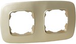 Фото Horoz Electric Рамка ELA 112-007-0012-030 двухпостовая золотая