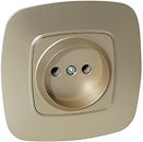 Фото Horoz Electric Розетка ELA 112-007-0005-030 одинарная без заземления золотая