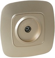 Фото Horoz Electric Розетка ELA 112-007-0009-030 телевизионная проходная золотая
