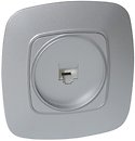 Фото Horoz Electric Розетка ELA 112-007-0010-020 телефонная одинарная серебряная