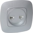 Фото Horoz Electric Розетка ELA 112-007-0017-020 компьютерная двойная серебряная
