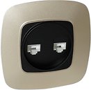 Фото Horoz Electric Розетка ELA 112-007-0017-040 компьютерная двойная черная, золотая