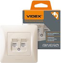 Фото Videx Розетка Binera VF-BNSK2PC6-CR компьютерная (26117)