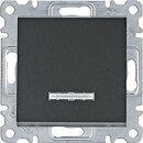 Фото Hager Выключатель Lumina WL0213 одноклавишный однополюсный с подсветкой
