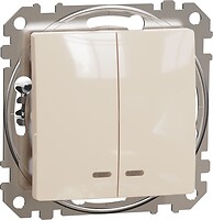 Фото Schneider Electric Выключатель Sedna Design двухклавишный (SDD112105L)