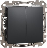 Фото Schneider Electric Выключатель Sedna Design двухклавишный (SDD114108)