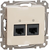 Фото Schneider Розетка Sedna Design компьютерная двойная (SDD112452)