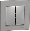 Фото Schneider Electric Выключатель Miluz ED двухклавишный (WDE013S66)