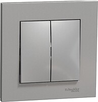 Фото Schneider Electric Выключатель Miluz ED двухклавишный (WDE013S66)
