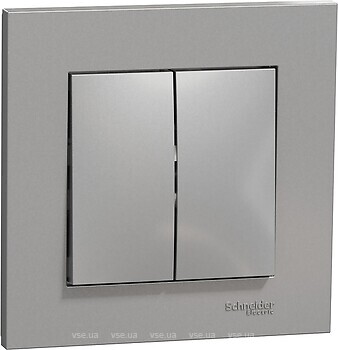 Фото Schneider Electric Выключатель Miluz ED двухклавишный (WDE013S66)