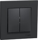 Фото Schneider Electric Выключатель Miluz ED двухклавишный (WDE014S66)