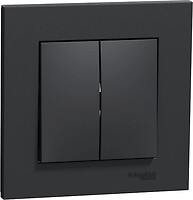 Фото Schneider Electric Выключатель Miluz ED двухклавишный (WDE014S66)
