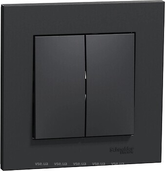 Фото Schneider Electric Выключатель Miluz ED двухклавишный (WDE014S66)