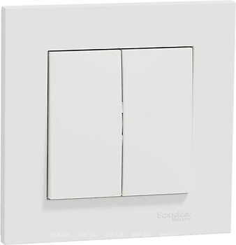Фото Schneider Electric Выключатель Miluz ED двухклавишный (WDE012S66)