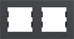 Фото Schneider Electric Рамка Miluz ED двухпостовая горизонтальная (WDE014A02)