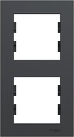 Фото Schneider Electric Рамка Miluz ED двухпостовая вертикальная (WDE014A12)
