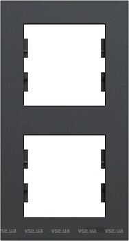 Фото Schneider Electric Рамка Miluz ED двухпостовая вертикальная (WDE014A12)