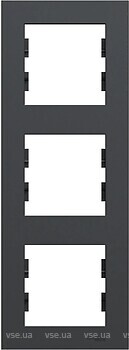Фото Schneider Electric Рамка Miluz ED трехпостовая вертикальная (WDE014A13)