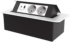 Фото Livolo Розетка тройная (VL-SHS013-TC-UA.UC-WP-W)