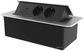 Фото Livolo Розетка тройная (VL-SHS013-TC-UC45W-6BP-S)