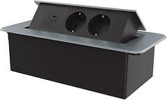 Фото Livolo Розетка тройная (VL-SHS013-TC-UC45W-BP-G)