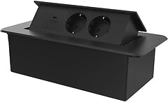 Фото Livolo Розетка тройная (VL-SHS013-TC-UC45W-6BP-B)