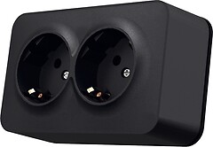 Фото Videx Розетка Binera двойная (VF-BNS22G-BG/27077)