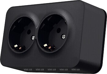 Фото Videx Розетка Binera двойная (VF-BNS22G-BG/27077)