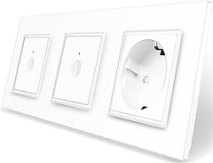 Фото Livolo Сенсорный выключатель Sense с розеткой (VL-C7FC1/FC1/FCTC16A-6WP)
