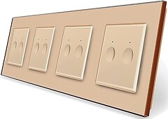 Фото Livolo Сенсорный выключатель Sense (VL-C7FC2S/FC2S/FC2S/FC2S-8AP)