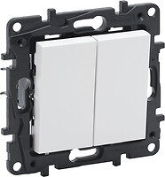 Фото Legrand Выключатель Niloe Step двухклавишный (863105)