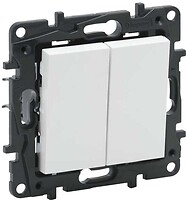Фото Legrand Выключатель Niloe Step двухклавишный (863108)