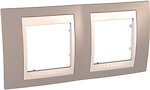 Фото Schneider Рамка Unica MGU6.004.574 двухпостовая горизонтальная