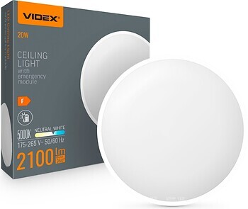 Фото Videx 20W 5000K 220V (VL-CLR-EM200-2)