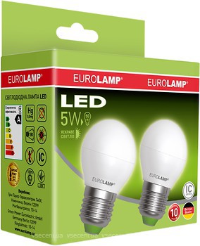 Фото Eurolamp LED EKO G45 5W 4000K E27 Набор 2 шт (MLP-LED-G45-05274(E)