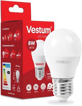 Фото Vestum Led G45 8W 4100K 220V E27 (1-VS-1209)