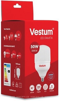 Фото Vestum Led T140 50W 6500K 220V E27 (1-VS-1604)