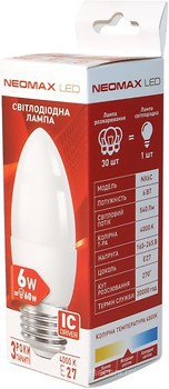 Фото Neomax Led NX6C C37 6W 4000K 540LM E27
