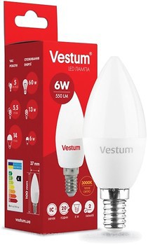 Фото Vestum Led C37 6W 3000K 220V E14 (1-VS-1304)