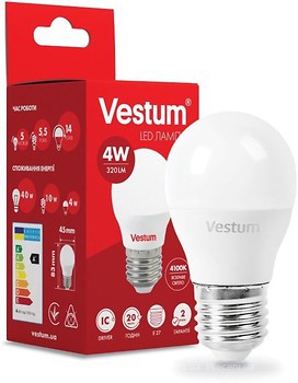 Фото Vestum Led G45 4W 4100K 220V E27 (1-VS-1205)