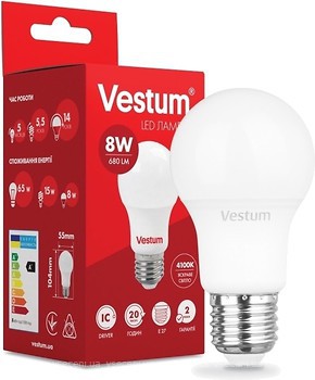 Фото Vestum Led A55 8W 4100K 220V E27 (1-VS-1107)