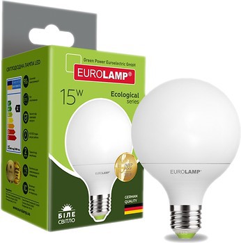 Фото Eurolamp LED EKO G95 15W 4000K E27 (LED-G95-15274(P))